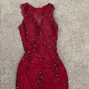 Burgundy formal dress